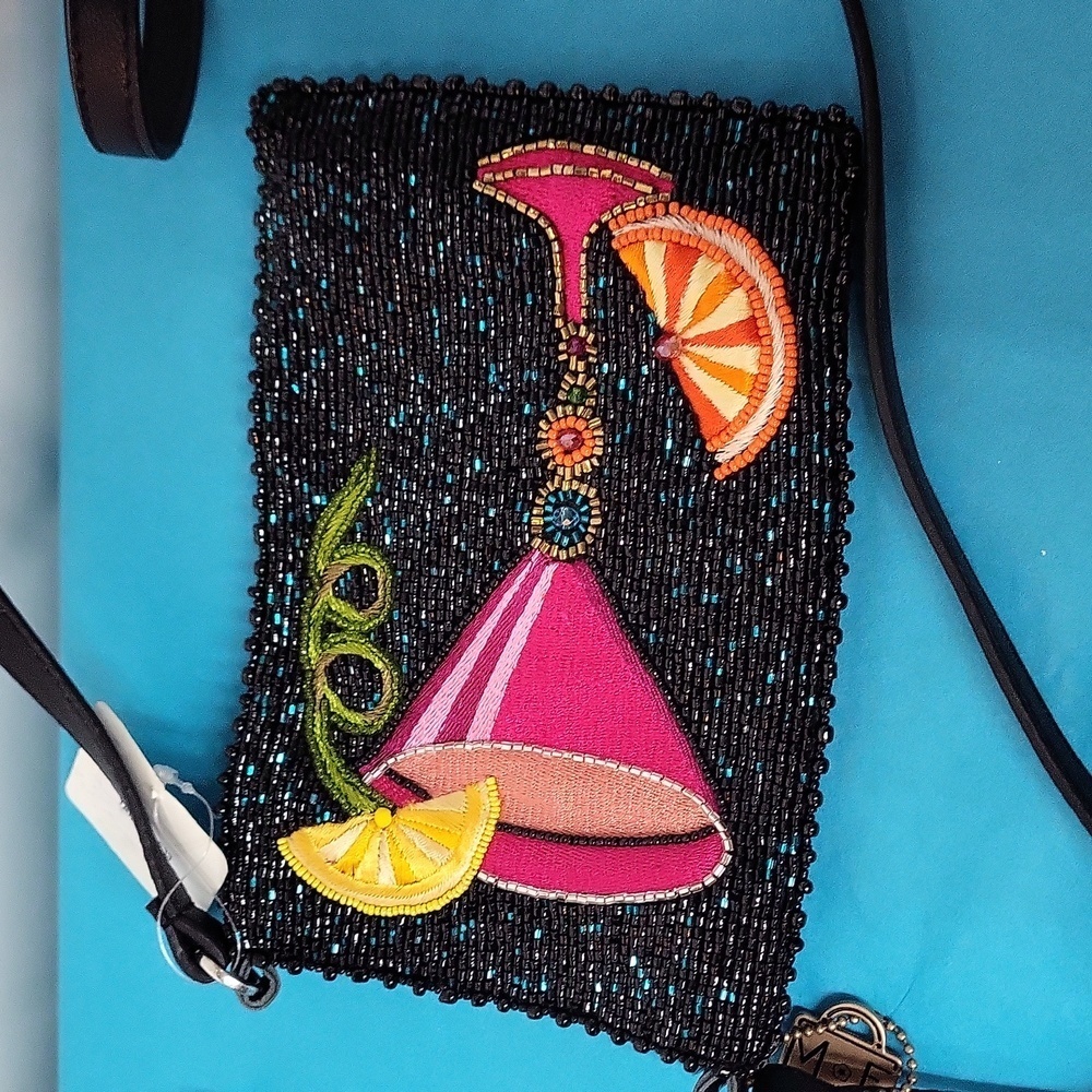 Mary Frances Take a Sip Leather Crossbody Phone Bag - Picture 4 of 14